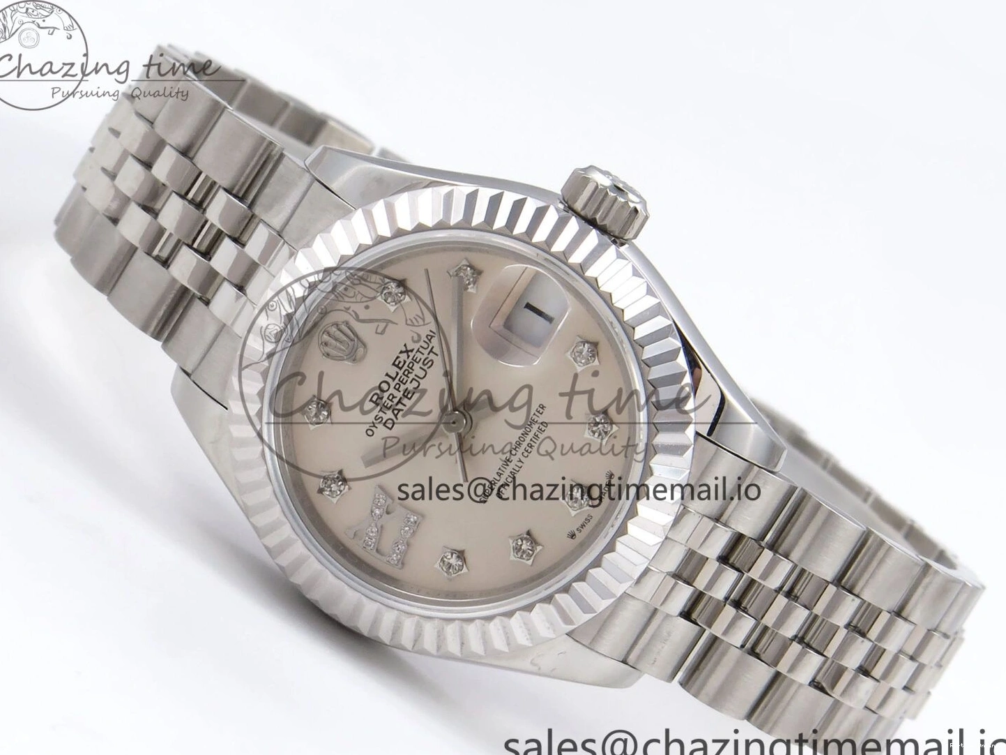 0115 DateJust 28MM 279174 SS GMF 1:1 Best Edition 904L Steel Silver Star Diamonds Dial on Jubilee Bracelet A Trendy 1140